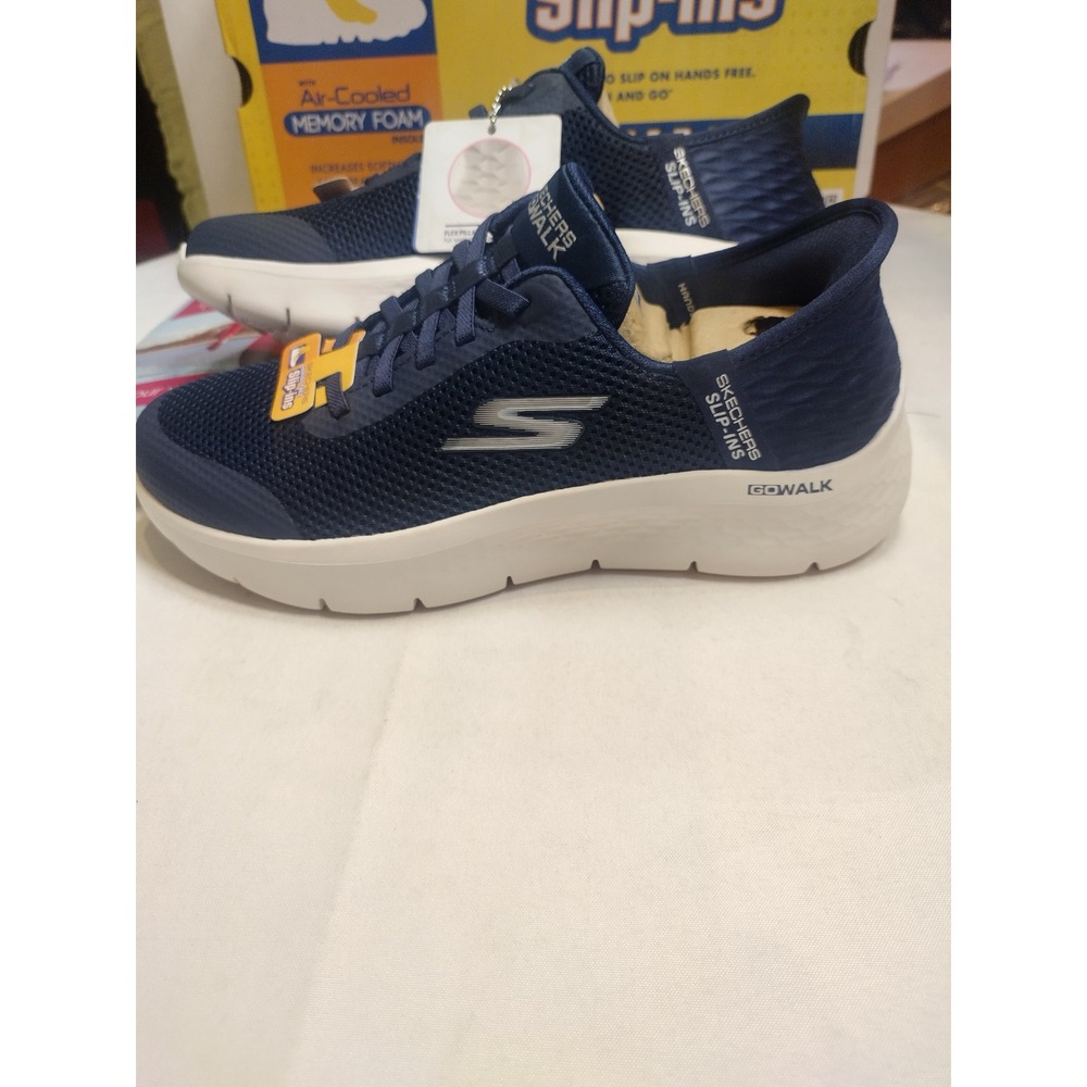 Skechers Slip-ins Go Walk Flex Grand Entry Navy White Shoes 124836 NVW Womens 7 - Picture 2 of 9